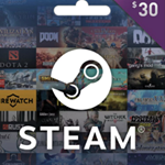 STEAM WALLET GIFT CARD $30 USD (US ACCOUNT)
