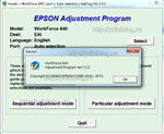 Adjustment program Epson WF 840, 845 (Сброс памперса)