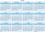Календари на 2013, 2014, 2015, 2016 гг., вектор и psd. - изображение № 2