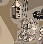 Бесшовный декоративный фон, имитирующий старую карту - изображение № 4