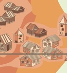 Бесшовный декоративный фон, имитирующий старую карту - изображение № 3