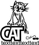 Рисунок кота для плаката или логотипа