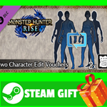 ⭐️ MONSTER HUNTER RISE - Two Character Edit Vouchers