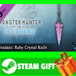 ⭐️ Monster Hunter World Iceborne Pendant Ruby Crystal K