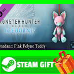 ⭐️ Monster Hunter World Iceborne Pendant Pink Felyne Te