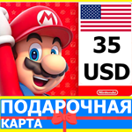 ⭐️???????? Карта Nintendo eShop 35 USD USA США Нинтендо US