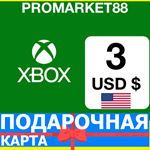 ⭐️???????? XBOX КАРТА ОПЛАТЫ  3 USD США US USA $ КОДЫ