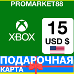 ⭐️???????? XBOX КАРТА ОПЛАТЫ 15 USD США US USA $ КОДЫ