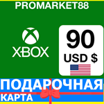 ⭐️???????? XBOX КАРТА ОПЛАТЫ  90 USD США US USA $ КОДЫ