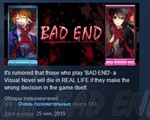 BAD END  STEAM KEY REGION FREE GLOBAL