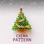 Схема для бисера: Елочка  RU|EN