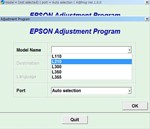 Сброс Epson L110 L210 L300 L350 L355 Adjustment Program