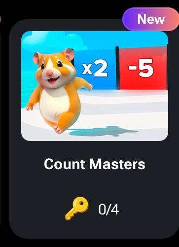 🐹🔑 Count Masters | КОДЫ НА КЛЮЧИ ДЛЯ HAMSTER KOMBAT