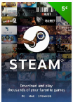 STEAM WALLET CARD €5 GLOBAL ACTIVATION CODE