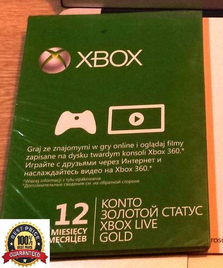 12 месяцев Xbox Live Gold ✅ Россия, США, Евро One/36