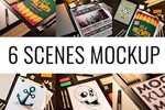 6 Flyer Drawing Mockup Pack