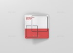 Square Bi-Fold Brochure Mock-Up - Round Corner - изображение № 5