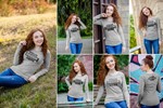 10 Women's Heathered Long Sleeve Shirt Mockups