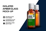 Amber glass mockup