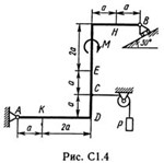 Решение С1-42 (Рисунок С1.4 условие 2 С.М. Тарг 1989 г)