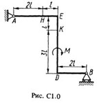 Решение С1-05 (Рисунок С1.0 условие 5 С.М. Тарг 1988 г)