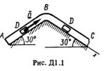 Решение Д1-19 (Рисунок Д1.1 условие 9 С.М. Тарг 1988 г)