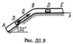Решение Д1-90 (Рисунок Д1.9 условие 0 С.М. Тарг 1988 г)
