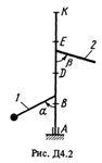 Решение Д4-22 (Рисунок Д4.2 условие 2 С.М. Тарг 1988 г)