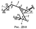 Решение Д9-86 (Рисунок Д9.8 условие 6 С.М. Тарг 1989 г)
