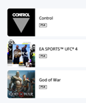 PSN ACCOUNT - God of War, Control, UFC4 - ПОЛНЫЙ ДОСТУП