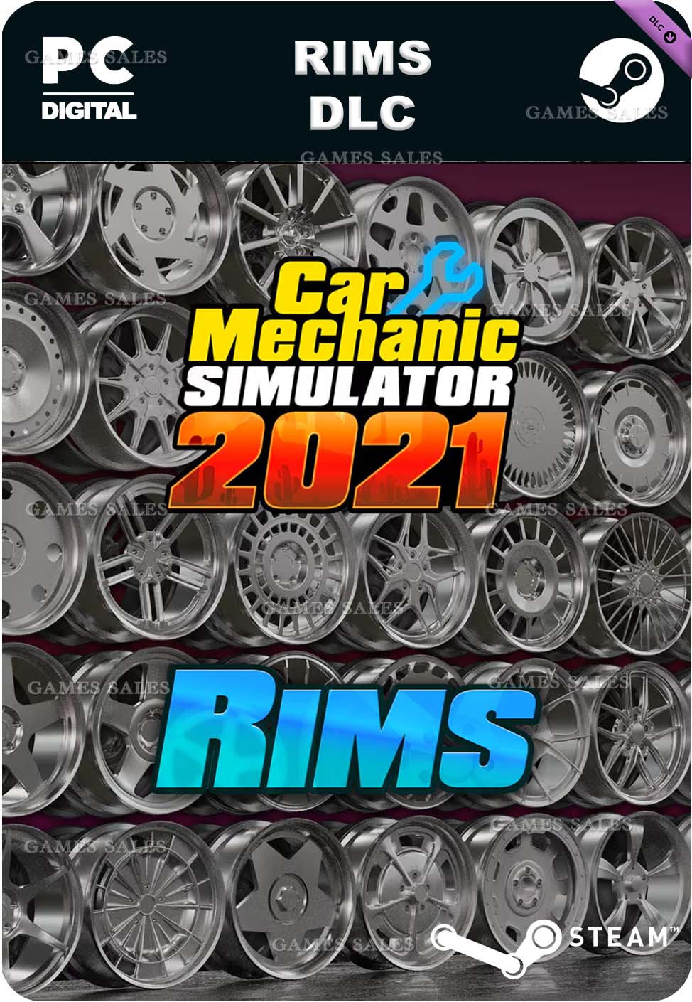 ✅💙CAR MECHANIC SIMULATOR 2021 - RIMS DLC💙STEAM GIFT🤖