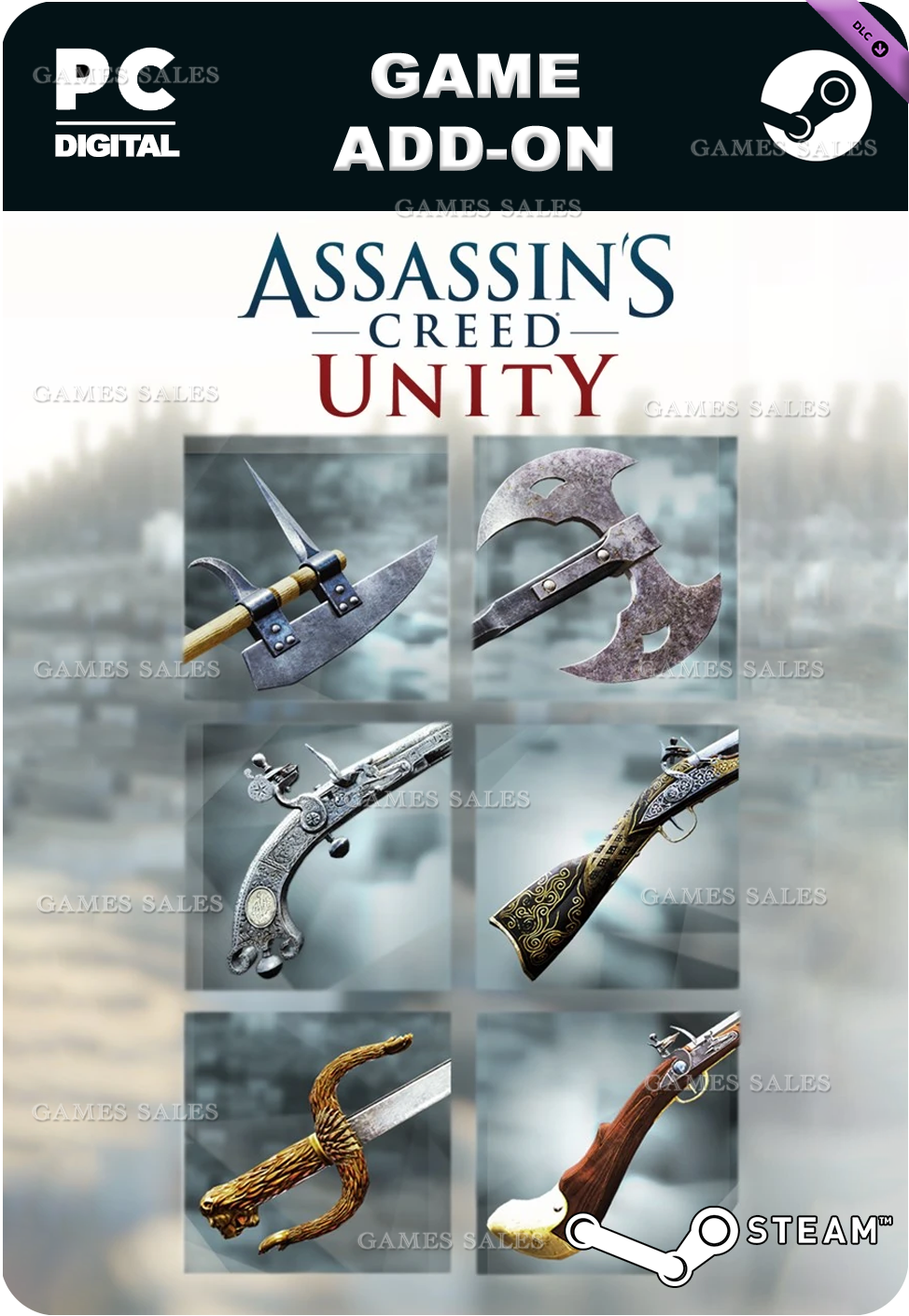 ✅💙ASSASSIN’S CREED UNITY REVOLUTIONARY ARMAMENTS PACK