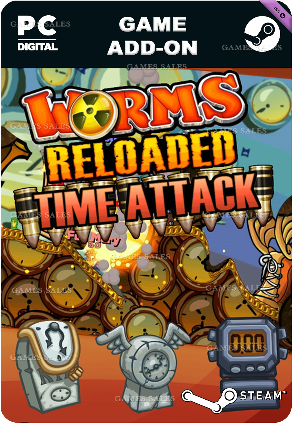 ✅💙WORMS RELOADED: TIME ATTACK PACK💙STEAM GIFT🤖АВТО