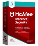 MCAFEE INTERNET SECURITY 3 ПК 1 год