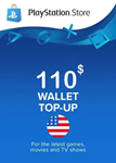 Playstation Network PSN Gift Card 110$ - США Быстро