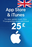 iTunes & App Store Gift Card 25 GBP - UK Instant