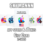 ????????iTunes & Apple ПОДАРОЧНАЯ КАРТА 2-500$ USD США