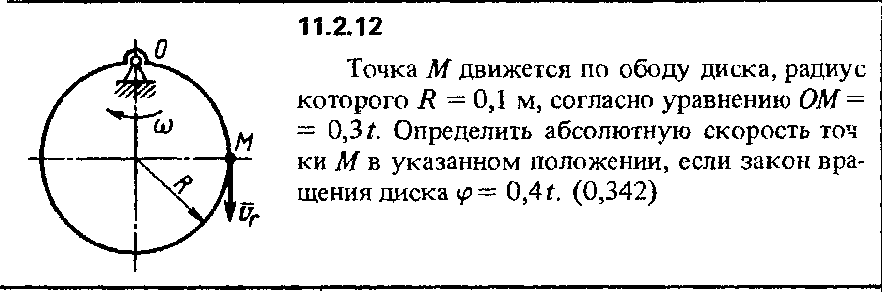 Задание 11 2. Точка м движется по ободу диска радиус которого 0.1. По ободу диска радиуса r движется точка м. Точка m движется по ободу диска радиусом. Колесо радиусом 0.3 м вращается согласно уравнению.