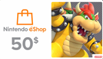 50 USD Nintendo Eshop  Карта оплаты