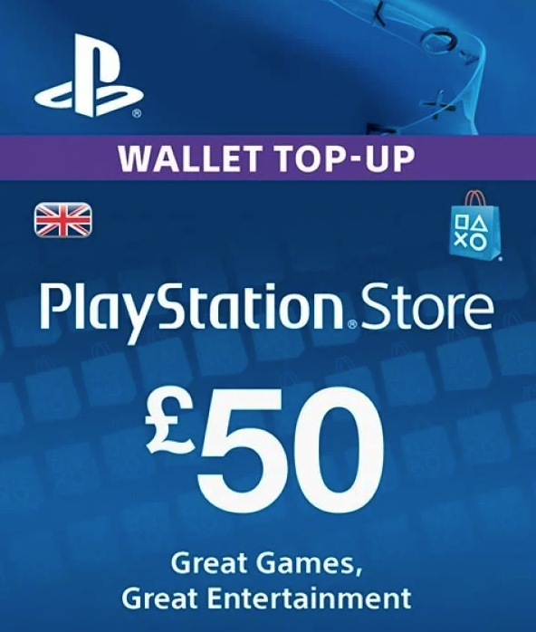 PLAYSTATION NETWORK PSN 50 GBP UK-ВЕЛИКОБРИТАНИЯ СРАЗУ