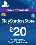 PLAYSTATION NETWORK PSN 20 GBP UK-ВЕЛИКОБРИТАНИЯ СРАЗУ
