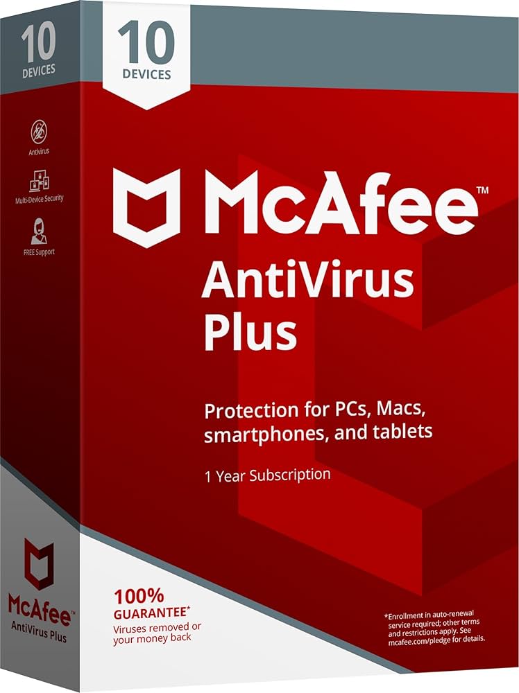 McAfee AntiVirus Plus (1 Year / 10 Devices)