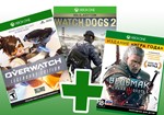 Overwatch + Watch Dogs 2 + Ведьмак 3 для Xbox One