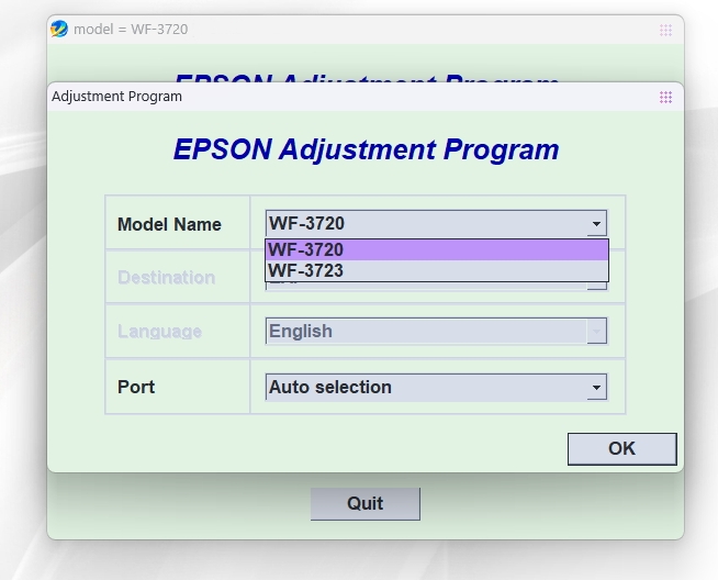 EPSON AdjProg Reset WF3720 WF3723