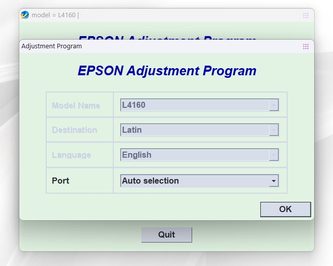 EPSON AdjProg Reset L4160