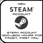 Steam с Counter-Strike 2, 1300–7800 часов, родная почта