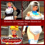 Exclusive Lei Costume: Dream Hostess Lei 3-Color Set -