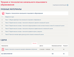 Теория и технологии начального языкового образования
