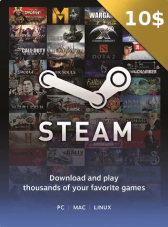 ✅ Подарочная карта Steam Wallet - $10 (США) 💳 0%