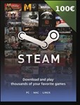  Подарочная карта Steam Wallet - €100 EUR (регион ЕС